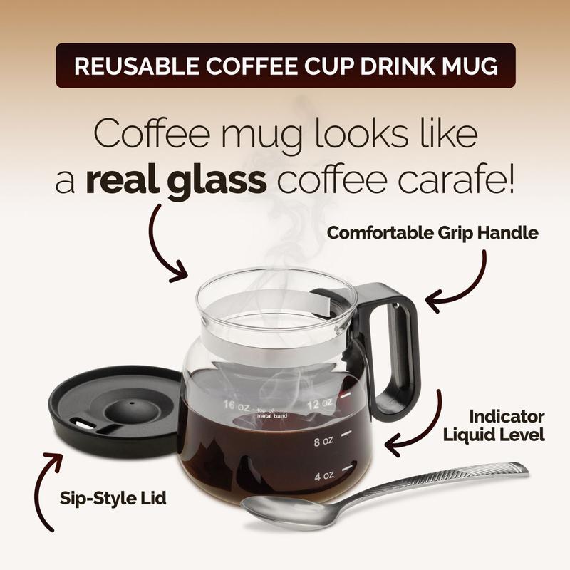 Coffee Mug Style Coffee Cup | Clear Glass Coffee Mug