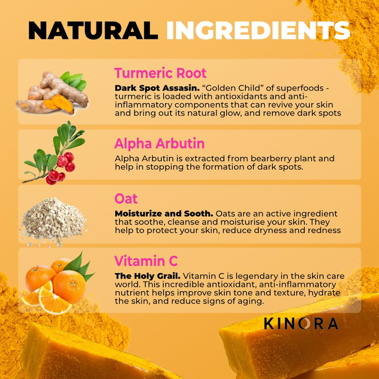 Kinora Kojic Acid & Turmeric Soap